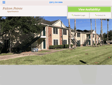 Tablet Screenshot of falconpointeapts.com